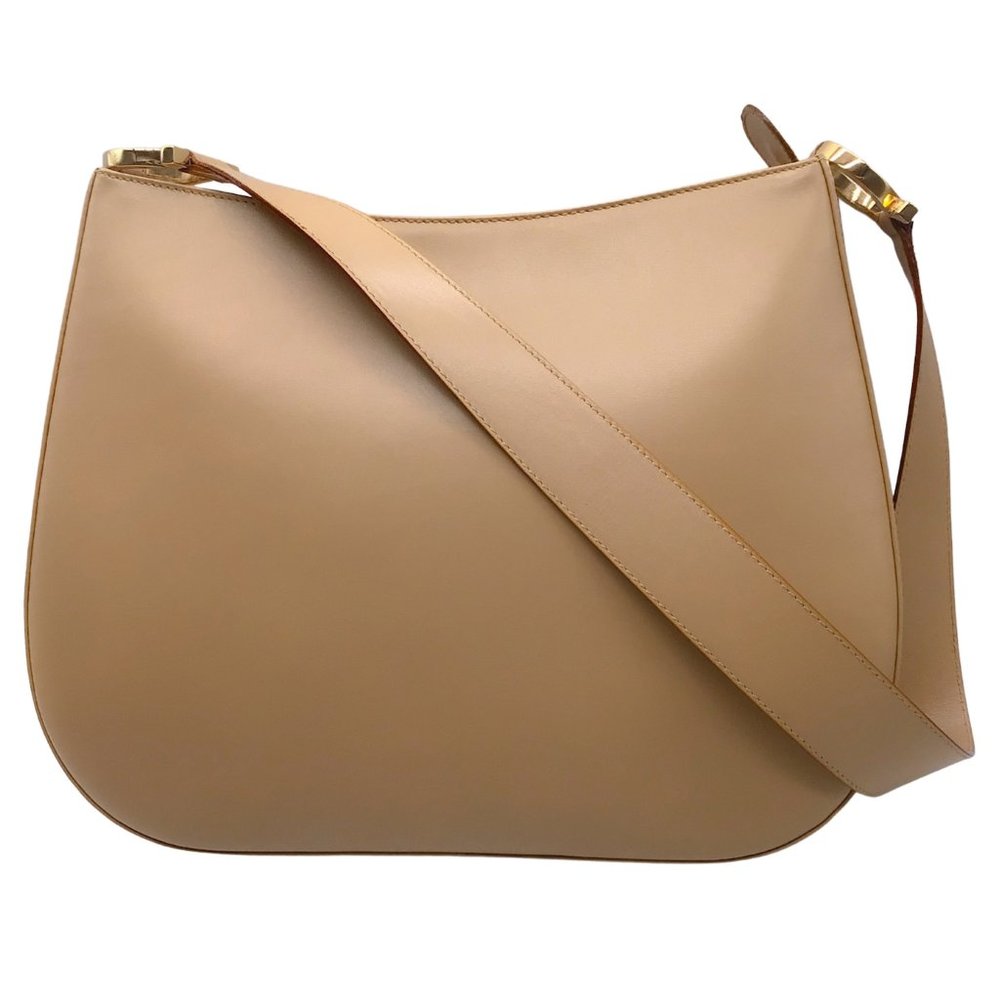 Salvatore Ferragamo Smooth Tan Leather Shoulder Bag